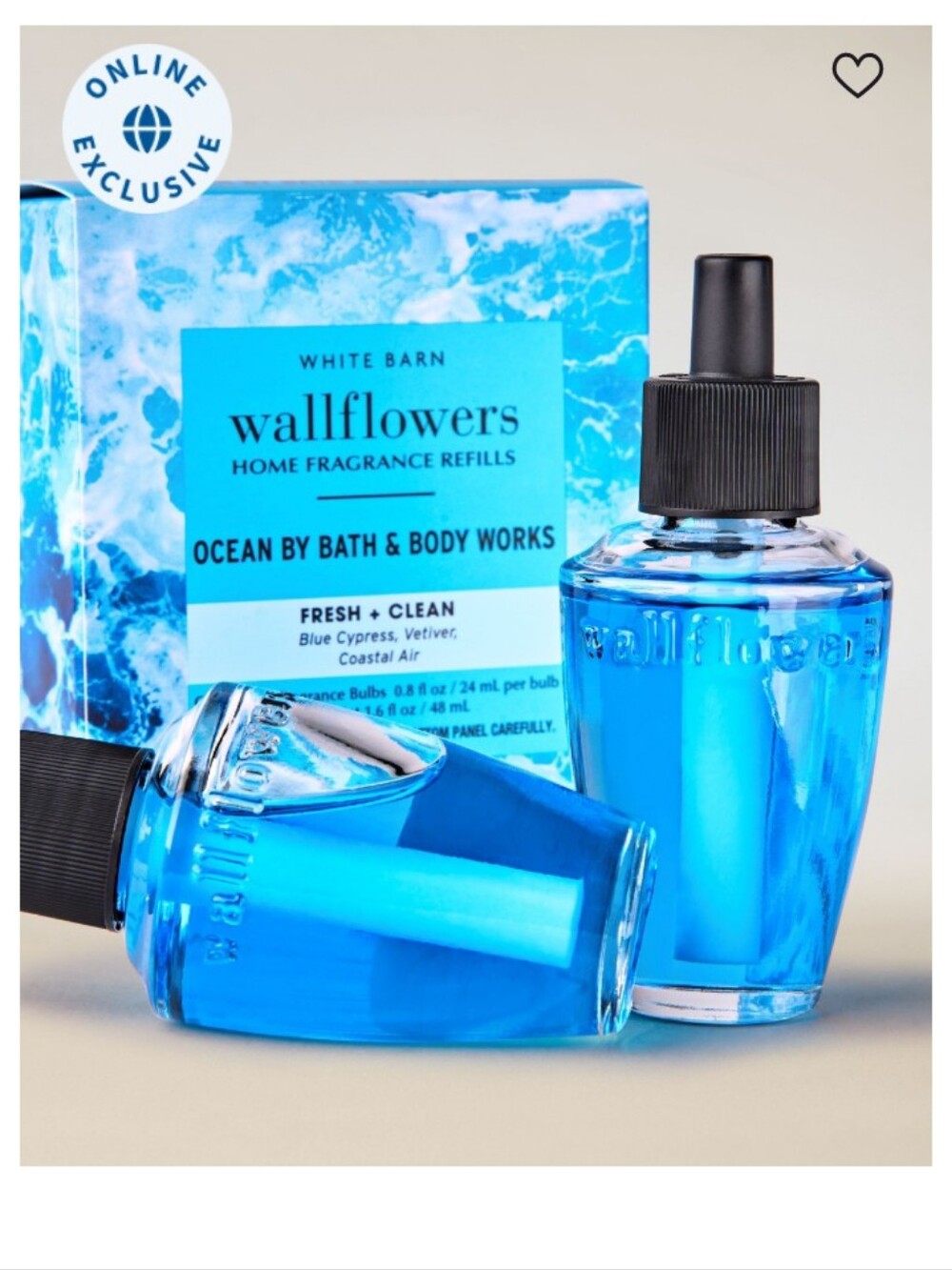 Bath & Body Works White Barn Ocean Wallflowers Refills - Blue